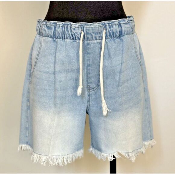 Celebrity Pink Pants - Celebrity Pink Paperbag Jean Shorts‎ High Rise Comfy Boyfriend Fit Raw Hem Small